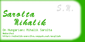 sarolta mihalik business card